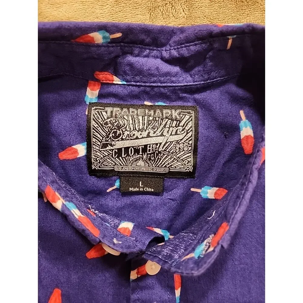 Brooklyn Cloth Men's Large Button Short Sleeve Shirt